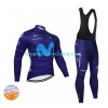 Tenue Maillot M/L + Collant à Bretelles Hiver Thermal Fleece 2022 Movistar Team N002